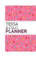 Tessa: : 2020 Personalized Planner: One page per week: Pink sprinkle design