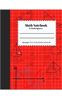 Math Notebook 1/2 Inch Squares