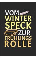 Vom Winterspeck zur Frühlingsrolle: Schulplaner, Hausaufgabenheft, Tagebuch, Notizbuch, Buch 100 karierte Seiten im Softcover für alles, was man sich notieren und nicht vergessen möcht