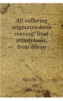 All Suffering Originates Drom Craving, From Attachment, From Desire: Edgar Allan Poe Notebook Journal Composition Blank Lined Diary Notepad 120 Pages Paperback Brown