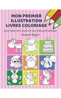 Mon premier illustration livres coloriage pour bebe de 3 mois à 6 ans intéractif bilingue Française bulgare: Couleurs livre fantastique enfant apprendre a lire écrire et coloration early learning sight words flashcards for toddlers and preschool kids.