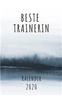 BESTE Trainerin KALENDER 2020: Cooles Geschenk für eine Trainerin - Kalender Geschenkidee für das Jahr 2020 im White Black Design - mit zusätzlicher Jahresübersicht und Kontaktlis