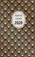 Asthma Journal 2020: Dated asthma symptoms tracker (Medications, Triggers, Peak flow meter sections, Peak flow charts, Exercise tracker, Notes). 11.0' x 8.5'. (Letter si
