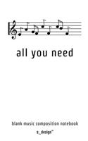 Music Notebook for Music Composition / Song-Writing / Song-Texting / Songtext Writing