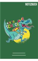 Notizbuch Gepunktet Dino Schule: A5 Notebook - 111 Seiten - Extra Kalender 2020 - Einzigartig - Dotgrid - Dotted - Punktraster - Geschenk - Geschenkidee