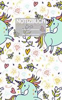 Notizbuch A5 Muster Einhorn Unicorn Suess