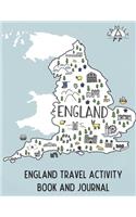 England Travel Activity Book and Journal