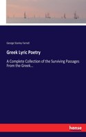 Greek Lyric Poetry