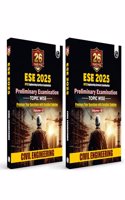 PW UPSC ESE Topicwise Previous Years Solved Questions 26 Years PYQs Civil Engineering Preliminary Examination Volume 1 & 2 Combo Set of 2 Books
