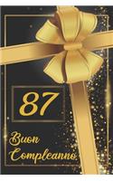 Buon Compleanno 87: Libro per gli ospiti -120 Pagine - Regalo per il compleanno - Taccuino