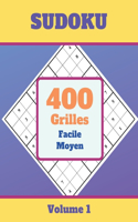 Sudoku Facile Moyen, 400 Grilles, Volume 1: Livre de Sudoku pour Adulte enfant adolescent&#9474;Jeux de logique avec solutions&#9474;Idée Cadeau.