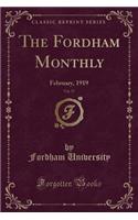 The Fordham Monthly, Vol. 37: February, 1919 (Classic Reprint)