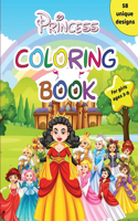 Princess Coloring Book for girls ages 3-9