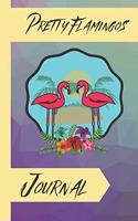 Pretty Flamingos Journal: Summer Tropical Retro Themed Gift - Lined JOURNAL, 114 pages, 5 x 8