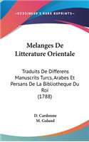Melanges de Litterature Orientale