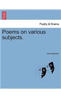 Poems on Various Subjects.