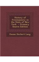 History of Freemasonry in the State of New York