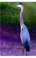 Journal Blue Heron Wildlife Painting: (Notebook, Diary, Blank Book)