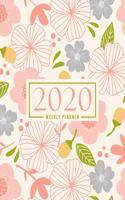 2020 Weekly Planner: January 1, 2020 to December 31, 2020: Weekly & Monthly View Planner, Organizer & Diary: Pink & Blue Florals on Ivory 844-0