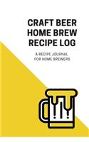 Craft Beer Home Brew Recipe Log