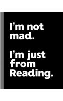 I'm not mad. I'm just from Reading.: A Fun Composition Book for a Native Reading, PA Resident and Sports Fan