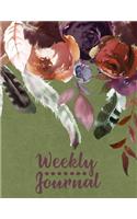 Weekly Journal: 8.5 x 11 Daily Planner Organizer Notebook For All Your Home, School And Business Schedule Needs