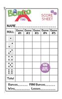 Bunco Score Sheets: V.1 Perfect 120 Bunco Score Cards for Bunco Dice game - Nice Obvious Text - Small size 6*9 inch
