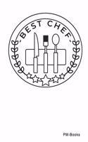 Best Chef: Kariertes A5 Notizbuch oder Heft für Schüler, Studenten und Erwachsene(136 Logos Und Designs)
