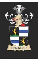 Springer: Springer Coat of Arms and Family Crest Notebook Journal (6 x 9 - 100 pages)