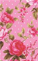 Vintage Rose Pastel Magenta Polka Dot Notebook: Cute Vintage Notebook, Rose Flowers Diary, Office Supplies, School Supplies