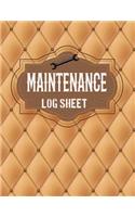 Maintenance Log Sheets