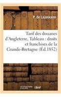 Tarif Des Douanes d'Angleterre, Tableau Alphabétique Des Droits Et Franchises de la Grande-Bretagne