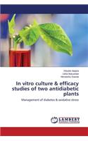 In vitro culture & efficacy studies of two antidiabetic plants