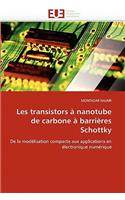 Les Transistors À Nanotube de Carbone À Barrières Schottky