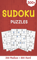 500+ Sudoku Puzzles 200 Medium + 300 Hard