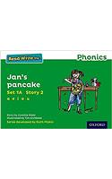 Read Write Inc. Phonics: Jan's pancake (Green Set 1A Storybook 2)