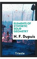 Elements of Synthetic Solid Geometry