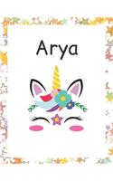 Arya: Customized Lined Notebook for Girls