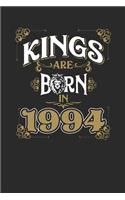 Kings Are Born In 1994: Dotted Bullet Grid Notebook / Journal (6 X 9 -120 Pages) - Birthday Gift Idea