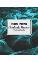 2019-2020 Academic Planner Weekly and Monthly Mystical Water Fractal