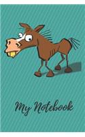 My Notebook: 110 Blank Pages Lovely Notebook with Horse Perfect for Drawing and Writing