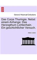 Das Corps Thuringia. Nebst Einem Anhange