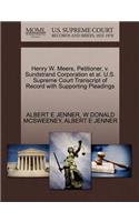 Henry W. Meers, Petitioner, V. Sundstrand Corporation et al. U.S. Supreme Court Transcript of Record with Supporting Pleadings