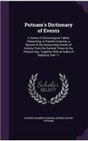 Putnam's Dictionary of Events: A Series of Chronological Tables Presenting, in Parallel Columns, a Record of the Noteworthy Events of History from the Earliest Times to the Presen