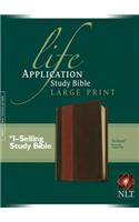 NLT Life Application Study Bible Large Print Brown/Tan