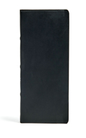 CSB Large Print Ultrathin Reference Bible, Black Premium Leather, Black Letter Edition, Indexed