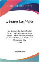 A Pastor's Last Words: Six Sermons on Sanctification, Christ's Peace, David's Righteous Branch, the Incarnation, Christ in His Present Work, and the Heaven Descended City 