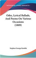 Odes, Lyrical Ballads, And Poems On Various Occasions (1809)