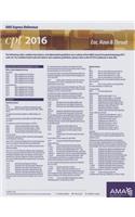 CPT 2016 Express Reference Coding Card Ear, Nose, Throat