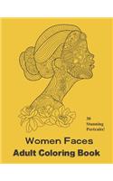 Women Faces Adult Coloring Book